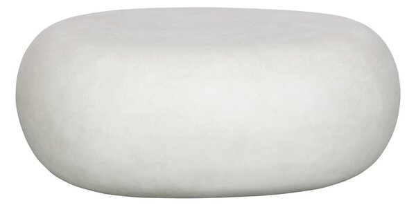 Măsuță de cafea pentru grădină din fibră de lut vtwonen Pebble, 65 x 49 cm, alb