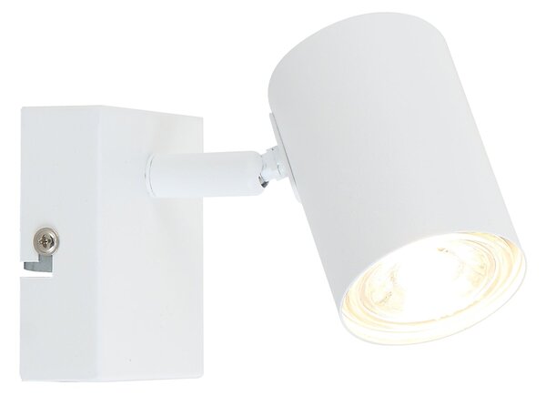 Spot LED Klausen Manner AP1 Alb 8x8x12cm, Corp Iluminat Modern Orientabil Metalic pentru Perete, Soclu GU10, Design Minimalist Interior Elegant