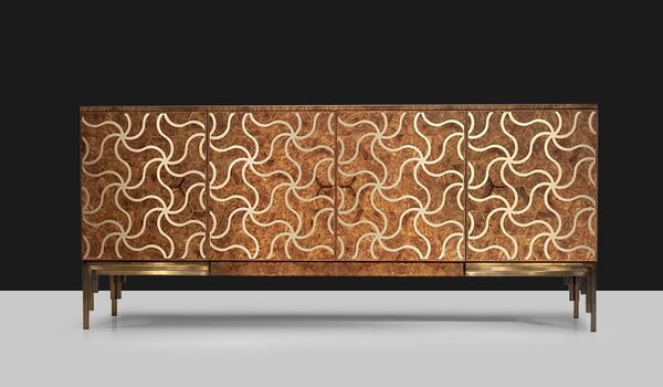 Comodă lemn masiv Alhambra, 208 × 50 × 90 cm