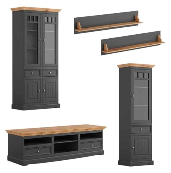 Set lemn masiv Living Linea Grafit