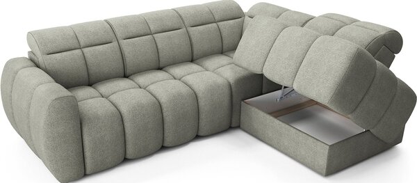 Colțar lemn masiv Extensibil Falcon 258x208cm Ladă Depozitare Personalizabil Electric