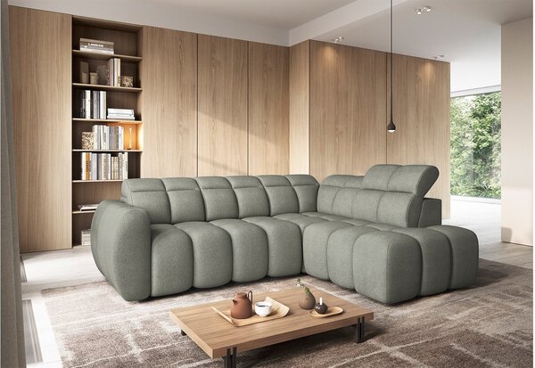 Colțar lemn masiv Extensibil Falcon 258x208cm Ladă Depozitare Personalizabil Electric