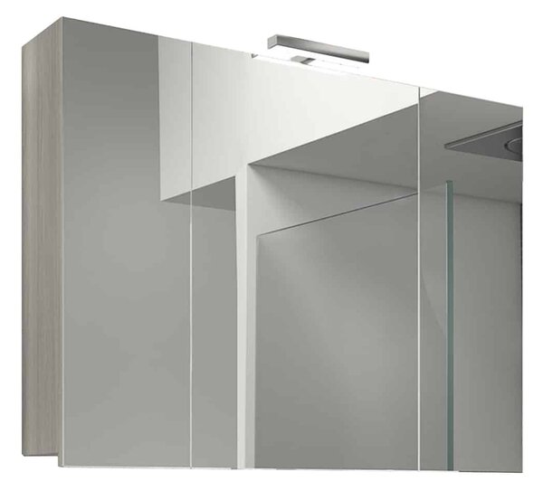Set lemn masiv gri Mobilier Baie Suspendat Connor texturat 80 cm