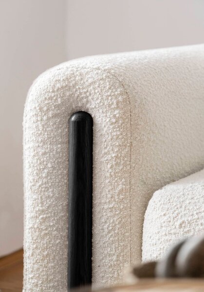 Canapea lemn masiv CosmoFlex Extensibila Material Jaffray 01 Baza Neagra