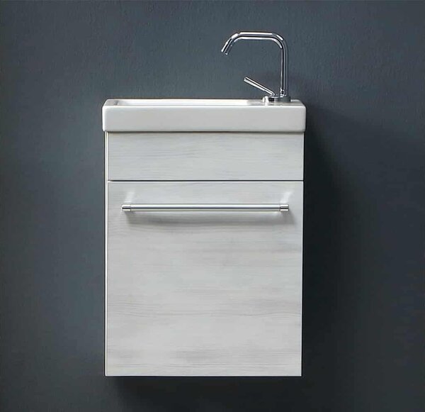 Set lemn masiv alb Mobilier Baie Piccolo - Texturat