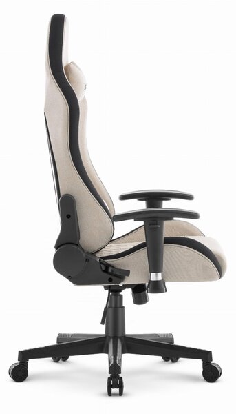 Scaun de gaming CABRO C508 cu spătar reglabil până la 180° și cotiere 2D, capacitate maximă de încărcare 150 kg, bej