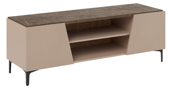 Comodă TV lemn masiv Fidia, 177,6 × 52 × 60,5 cm