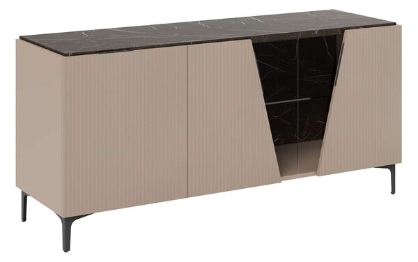 Bufet lemn masiv Fidia 3 uși, 177,6 × 52 × 82,5 cm
