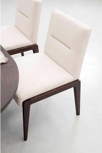 Set lemn masiv Dining Miami II Masa Ovala + 4 Scaune