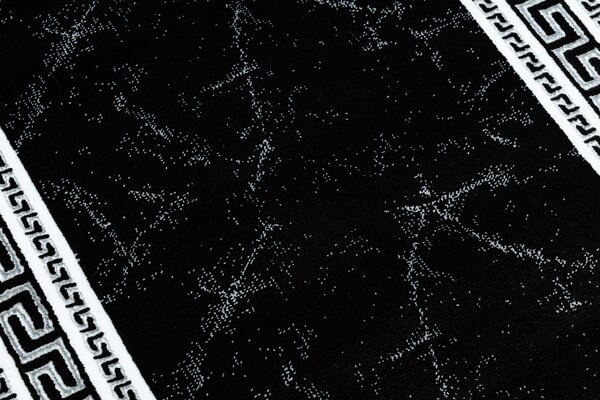 Modern GLOSS covor, traversa 2813 87 stilat, cadru, grecesc negru / gri