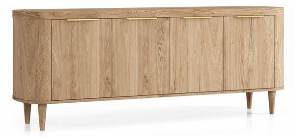 Comodă lemn masiv RoyalWood 4 usi, 180 × 50 × 77 cm