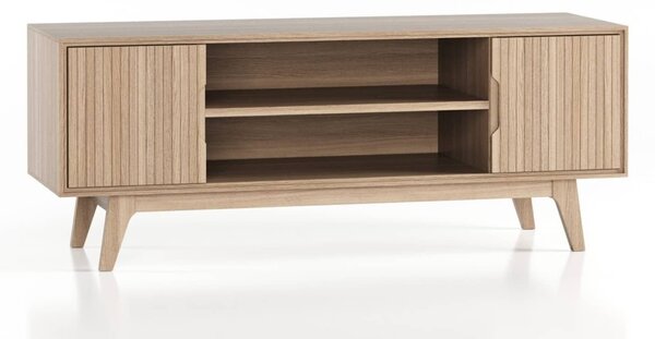Comodă TV lemn masiv Brooklyn, 140 × 45 × 55 cm