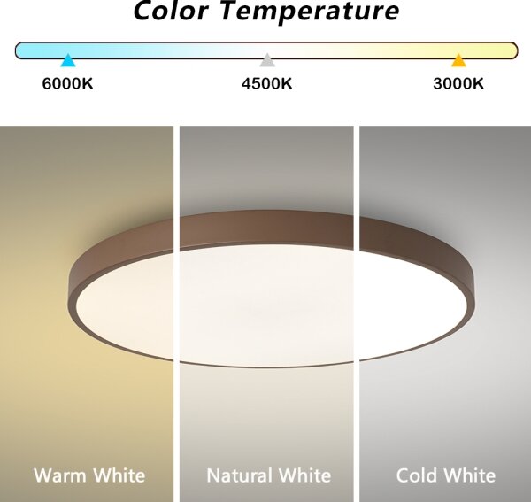 Brilagi - Plafonieră LED dimabilă POOL LED/60W/230V 3000-6000K 60 cm maro, cu telecomandă