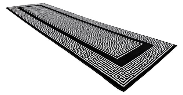 Modern GLOSS covor, traversa 6776 85 stilat, cadru, grecesc negru / fildeş