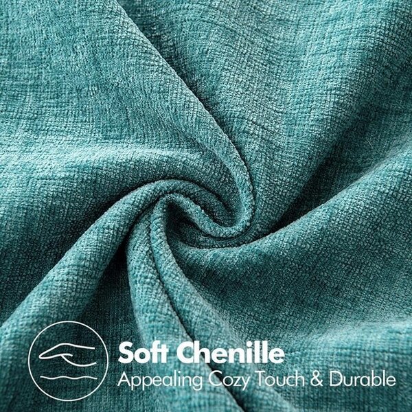 Set 2 fete de perne decorative, textil, pentru canapea, 50 x 50 cm, Albastru Gri