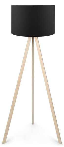 Lampa De Podea Tesally Negru-Stejar 38x140 cm