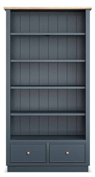 Etajera lemn masiv natur Richmond Albastru/, 90 × 45 × 81 cm