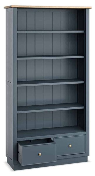 Etajera lemn masiv natur Richmond Albastru/, 90 × 45 × 81 cm