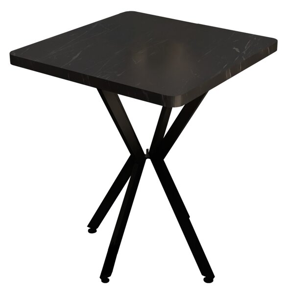 Masa Bucatarie/Dining Practik Finisaj Marmura Neagra 70x70 Cm