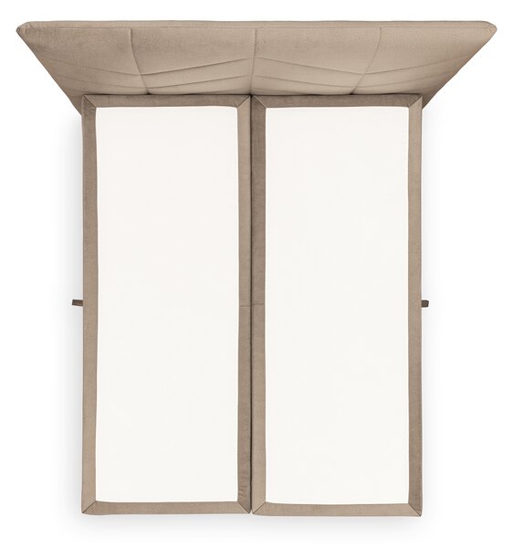 Pat Boxspring Penia 160x200 cu spațiu de depozitare - catifea bej Element 6