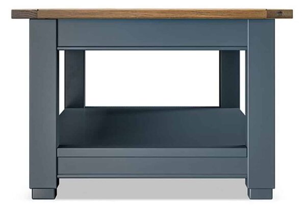 Masă lemn masiv natur Cafea Richmond Albastru/, 120 × 45 × 65 cm