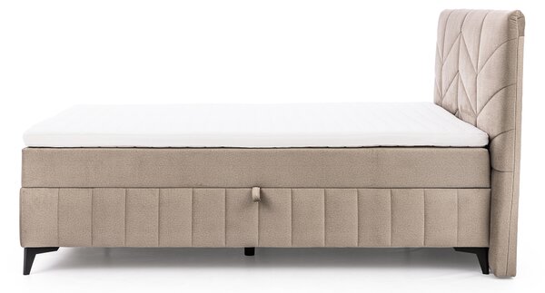 Pat Boxspring Penia 160x200 cu spațiu de depozitare - catifea bej Element 6