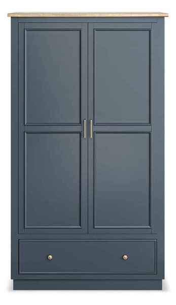Dulap lemn masiv natur Richmond Albastru/, 110 × 60 × 190 cm