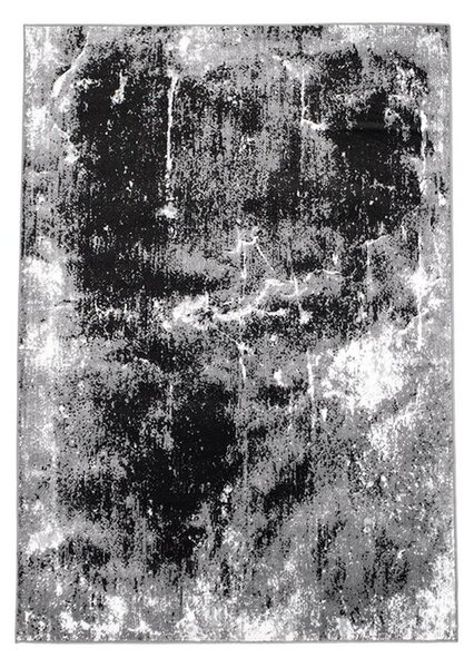 Covor Barrows, polipropilena, negru/gri, 200 x 290 cm