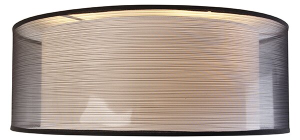 Plafoniera moderna neagra cu alba 50 cm 3 lumini - Drum Duo