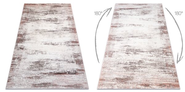 Covor CORE W9775 Cadru, Umbrită - structural, două niveluri de lână, bej / roz