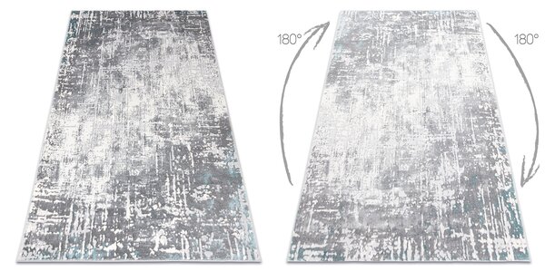 Covor CORE W9782 - structural, două niveluri de lână, fildeş / gri