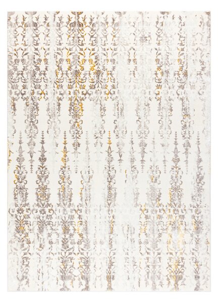 Covor CORE 241A Ornament Vintage - structural, două niveluri de lână, beige / aur