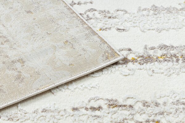 Covor CORE 241A Ornament Vintage - structural, două niveluri de lână, beige / aur