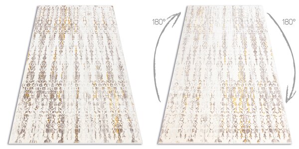 Covor CORE 241A Ornament Vintage - structural, două niveluri de lână, beige / aur