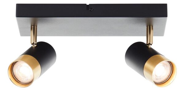 Brilliant - Spot LED VIGOLO 2xGU10/5W/230V negru/auriu