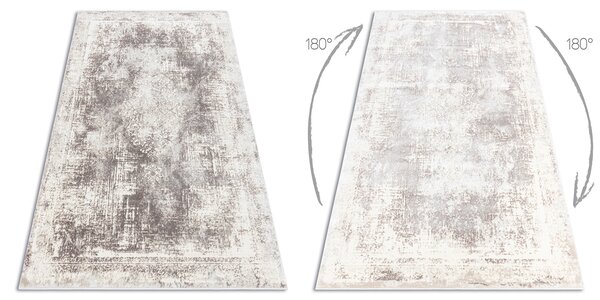 Covor CORE W9784 Rosette Vintage - structural, două niveluri de lână, bej