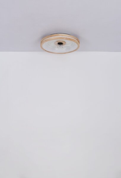 Plafonieră LED cu ventilator Globo 03650 GATIAN LED/30W/230V maro + telecomandă