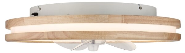 Plafonieră LED cu ventilator Globo 03650 GATIAN LED/30W/230V maro + telecomandă