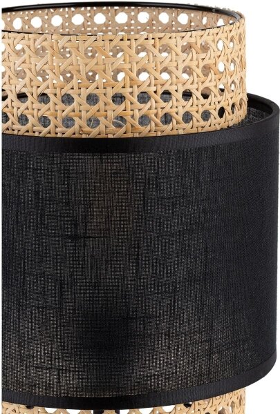 Lampă de masă BOHO 1xE27/15W/230V neagră/ratan