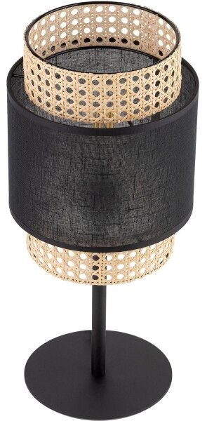 Lampă de masă BOHO 1xE27/15W/230V neagră/ratan
