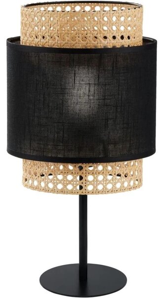 Lampă de masă BOHO 1xE27/15W/230V neagră/ratan
