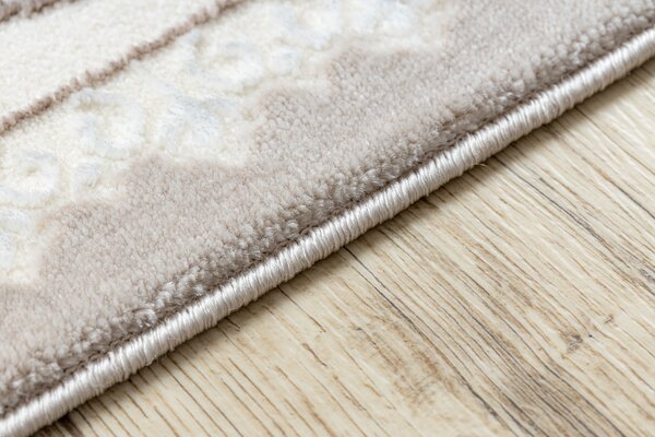 Covor CORE 8111 Ornament Vintage - structural, două niveluri de lână, beige