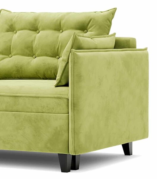 Canapea lemn masiv Extensibila Okay, 210 × 102 × 75 cm