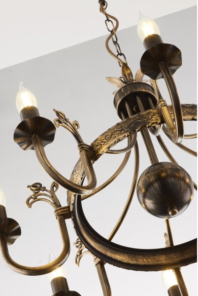 Jupiter 225 - KO 8 - Candelabru KORONA suspendat pe lanț, 8xE14/40W/230V