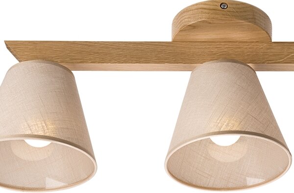 Lustr ANTONIO 3xE14/40W/230V, montaj plafon, stejar
