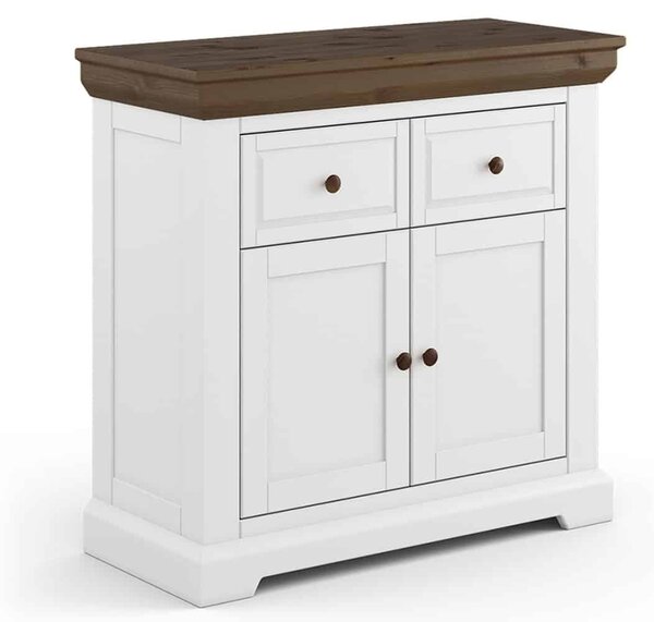 Pantofar lemn masiv nuc Iris II Alb/, 95 × 42 × 92 cm