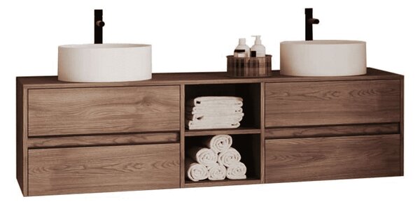 Set lemn masiv Mobilier Baie Suspendat Noce 2 Lavoare