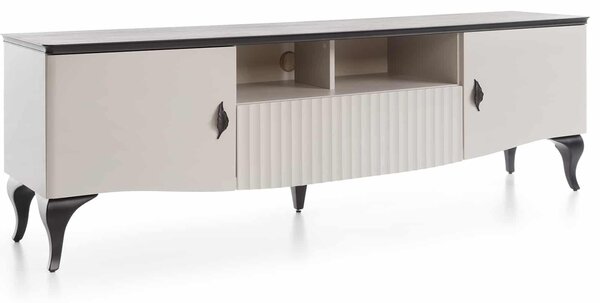 Comodă TV lemn masiv Madeira II, 195 × 46,7 × 61,5 cm