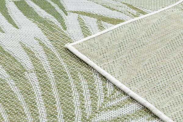 Covor, traversa SISAL SION frunze de palmier, tropical 2837 țesute plate ecru / verde