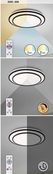 Rabalux 2131 - Plafonieră LED dimabilă LUPITA LED/40W/230V argintie + telecomandă